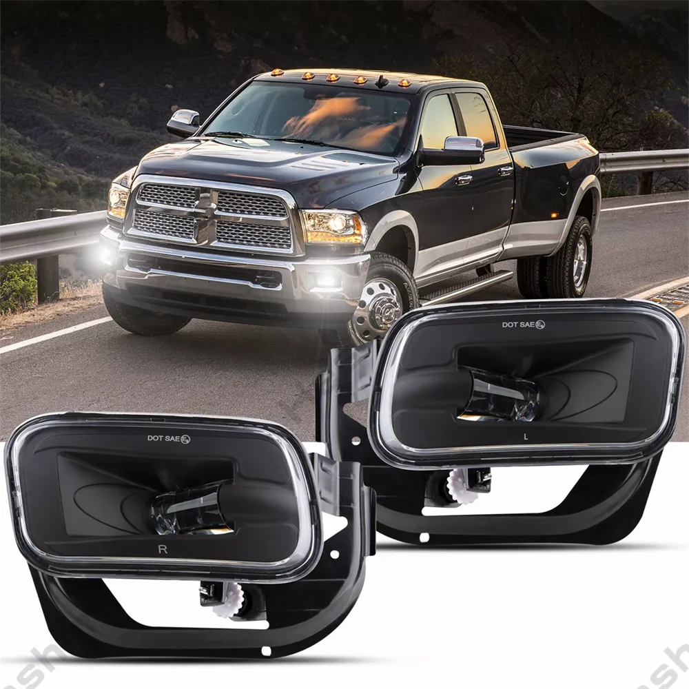 LED Fog Lights For Dodge Ram 1500 2009-2012 RAM 2500 RAM 3500 2010-2016 LED Fog Lamps Assembly LED Foglight Bumper Driving Lamp