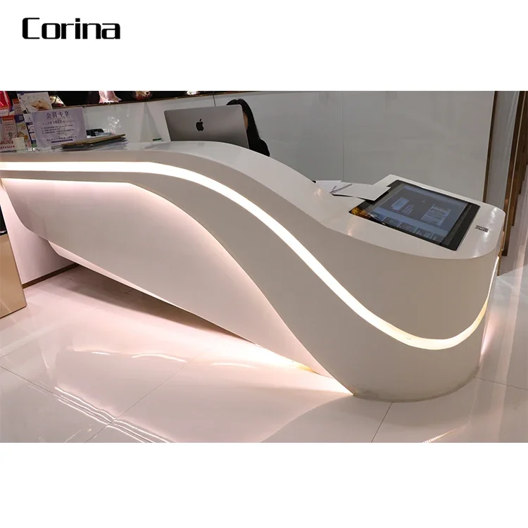 Corina Shopping Mall Beauty Nail Salon Curved Reception Desk