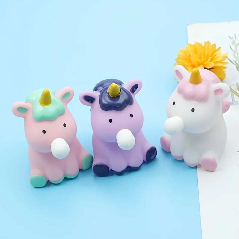 Squeeze Toy Cute Unicorn Squishy Toys Colorful Fidget Toys Stress Ball for Kids Adults Soft Squishies for Autism Focus Tool