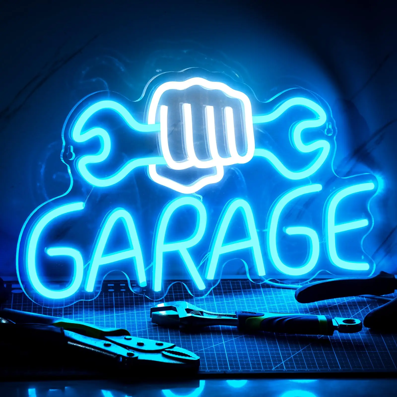 Garage Neon Led Sign Light Auto Repair Shop Car Check Engine LED Neon Sign Garage Room Decor Wall Bar Workshop Neon Lights Lamp