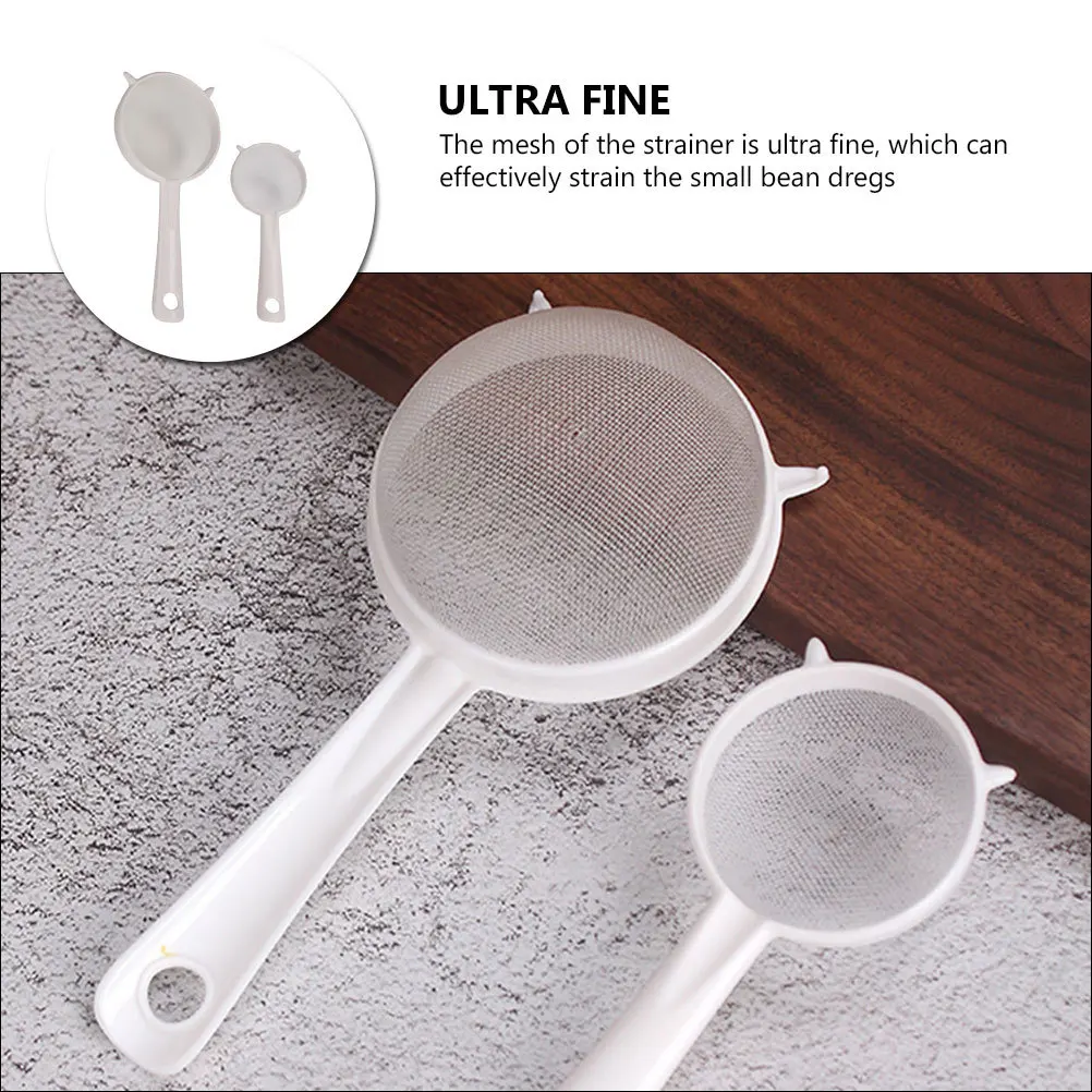 

2Pcs Fine Mesh Strainer Soybean Milk Strainer Kitchen Tool Filter for Juice Coffee Tea Soy Milk Filter