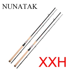 NUNATAK UNBREAKABLE Lei Qiang Fishing Rod XH/XXH 2 Sections High Carbon fishing Rod Super Hard Lightweight Rod Strong Sea Rods
