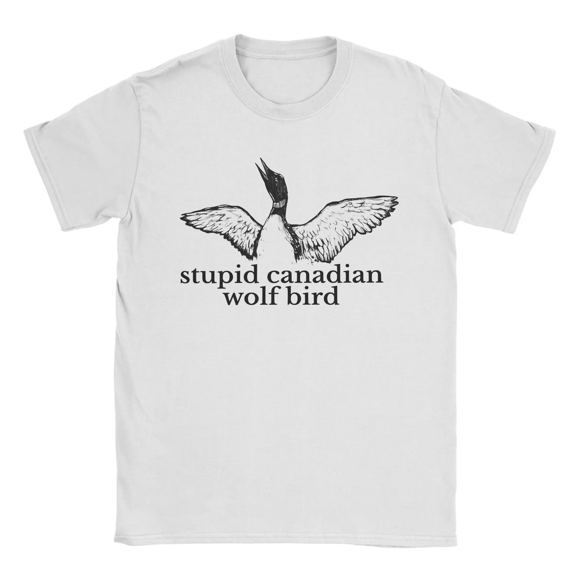 Stupid Canadian Wolf Bird  Heated Rivalry Quote Loon Flapping T Shirt For Men Summer Leisure Tee Shirt Big Size Printed Tops