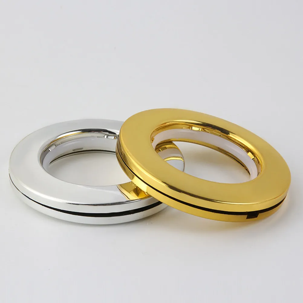 80Pcs Plastic Curtain Rings Roman Style Grommets for Smooth Quiet Sliding on Rods Modern Home Decor Accessories Curtain Rod