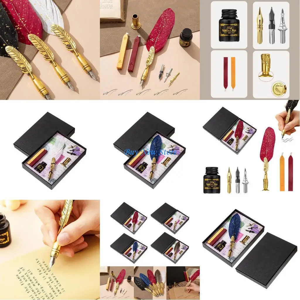 

20CE Antique Quill Dip Pen for Gothic Wedding Invitation Art