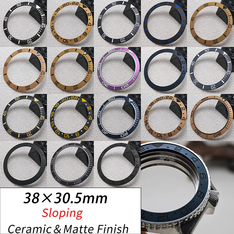 

Ceramics Watch Bezel Inserts 38×30.5mm Matte Finish Sloping Fits SKX007 SKX009 SRPD Watch Case SKX Bezel Inserts Watch Mod Parts