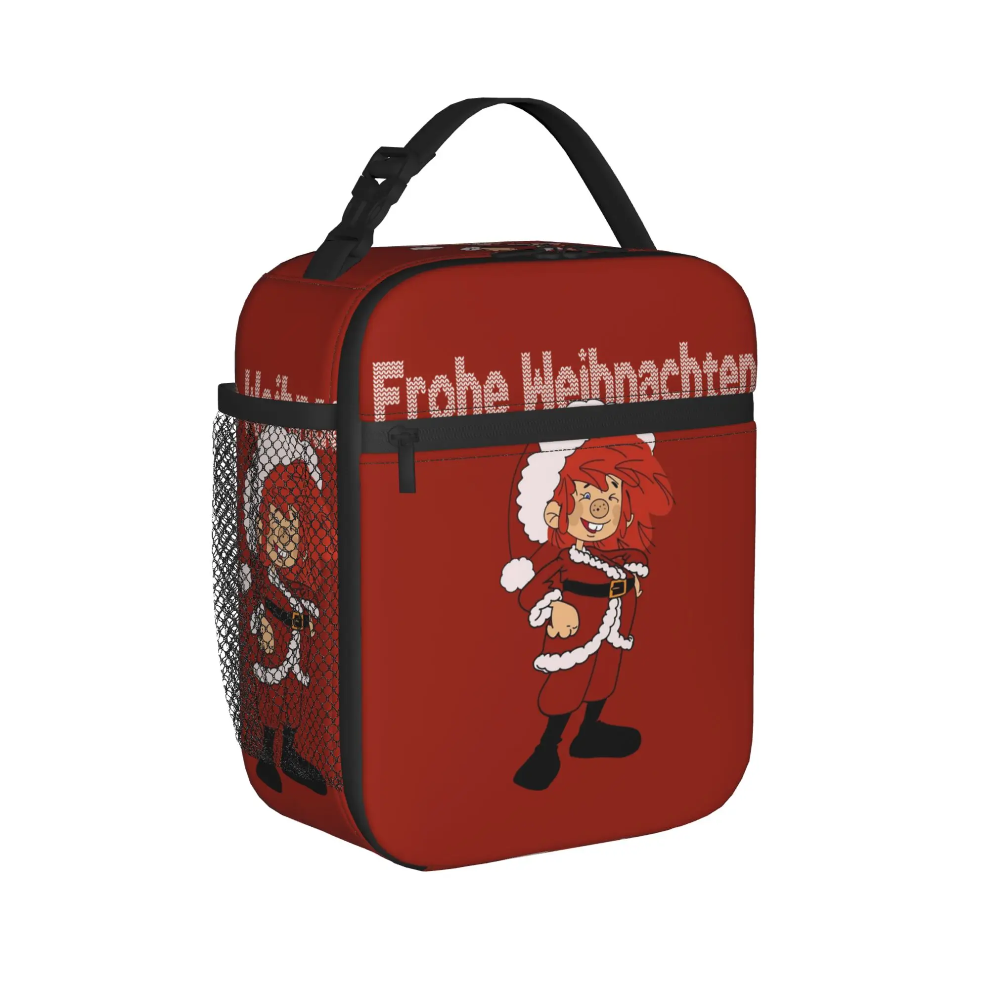 Pumuckl Frohe Weihnachten Merry Christmas Insulated Lunch Bag Thermal Bag Meal Container  Large Tote Lunch Box Men Outdoor