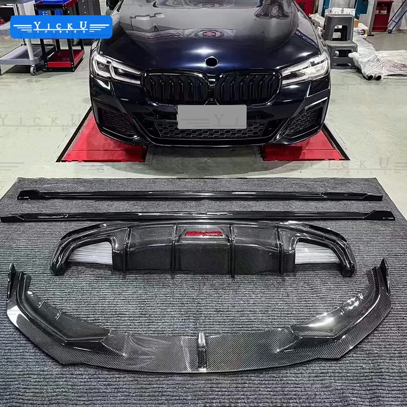 

Custom made High Quality Dry Carbon Fiber Body Kit Front Lip Side Skirt Rear Lip Spoiler Suitable forBM W 5 Series 2021-2023