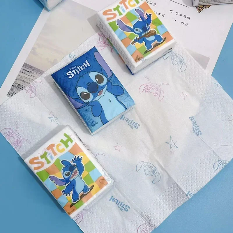 

9pcs Party Supplies Tissue Disney Stitch Cartoon Printed Handkerchief Cute Girl Portable Toilet Paper Girly Birthday Gift