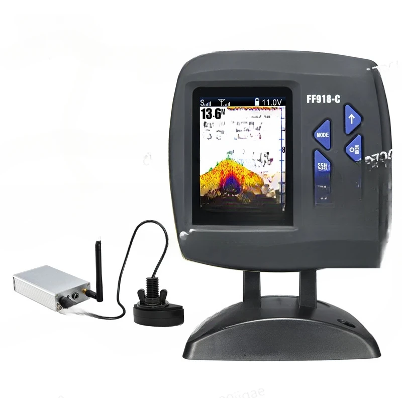 FOR Remote Control Bait Boat Fish Finder, LCD Perating Range, 300m Depth Range, 100m Wireless, 3.5