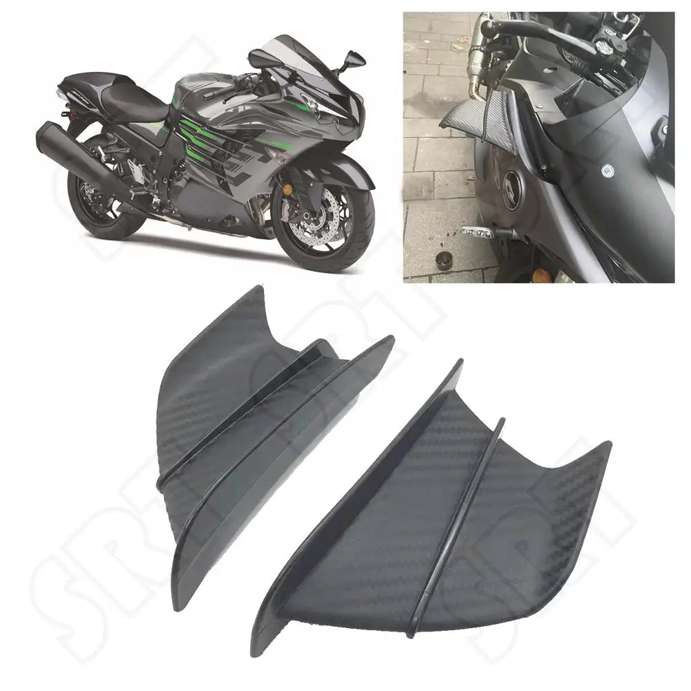 Fits for Kawasaki ZX14R ZX10R ZX6R ZX25R Ninja 650 400 300 250 125 Motorcycle Aerodynamic Wind Wing Winglet Modification Spoiler