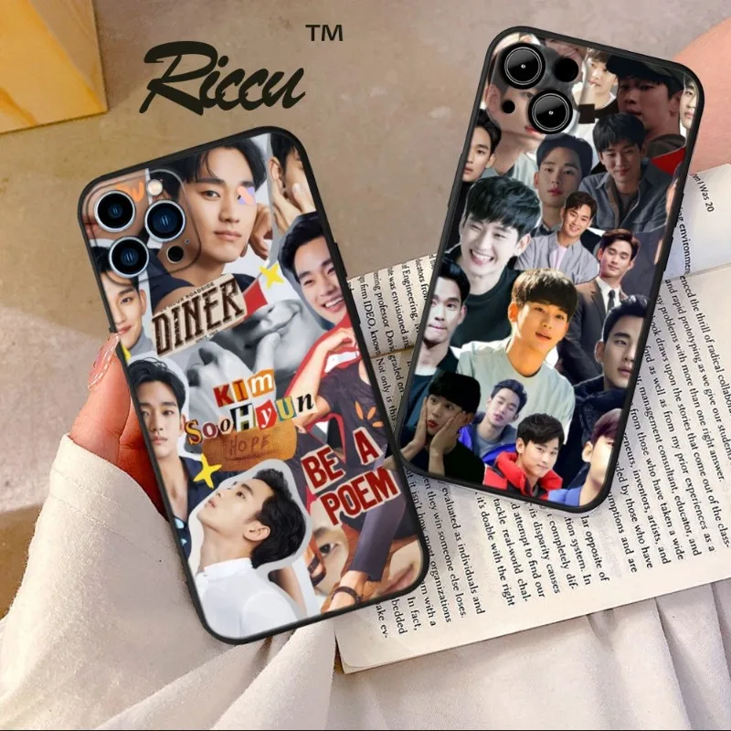 Handsome Actor K-Kim Soo Hyun Phone Case FOR IPhone 14 13 11 12 Pro 8 7 Plus X Pro MAX XR XS MINI Soft Silicone Black Covers