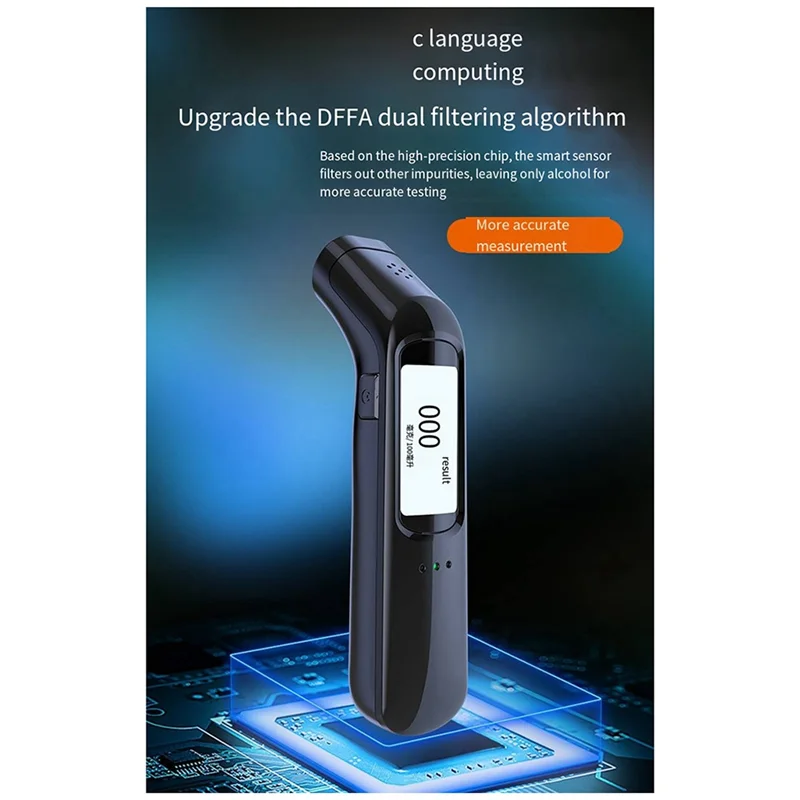Ablu-testador de álcool soprado ar teste de condução bêbada medição instrumento de teste de álcool doméstico de alta precisão com voz fácil de usar