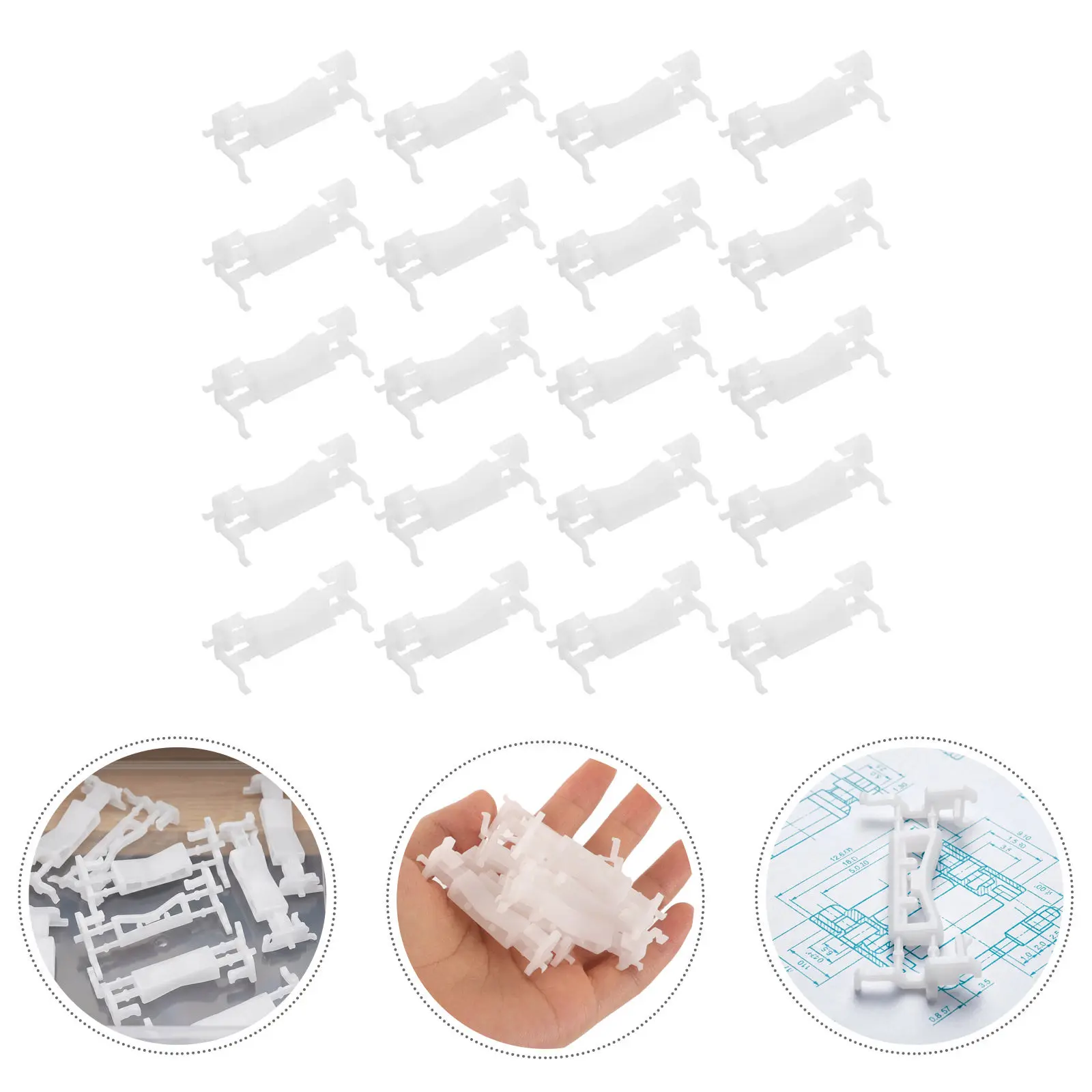 20Pcs Car Roof Fastener Molding Clips Roof Drip Moulding Clips Plastic Retainer Fastener Replacement for Models