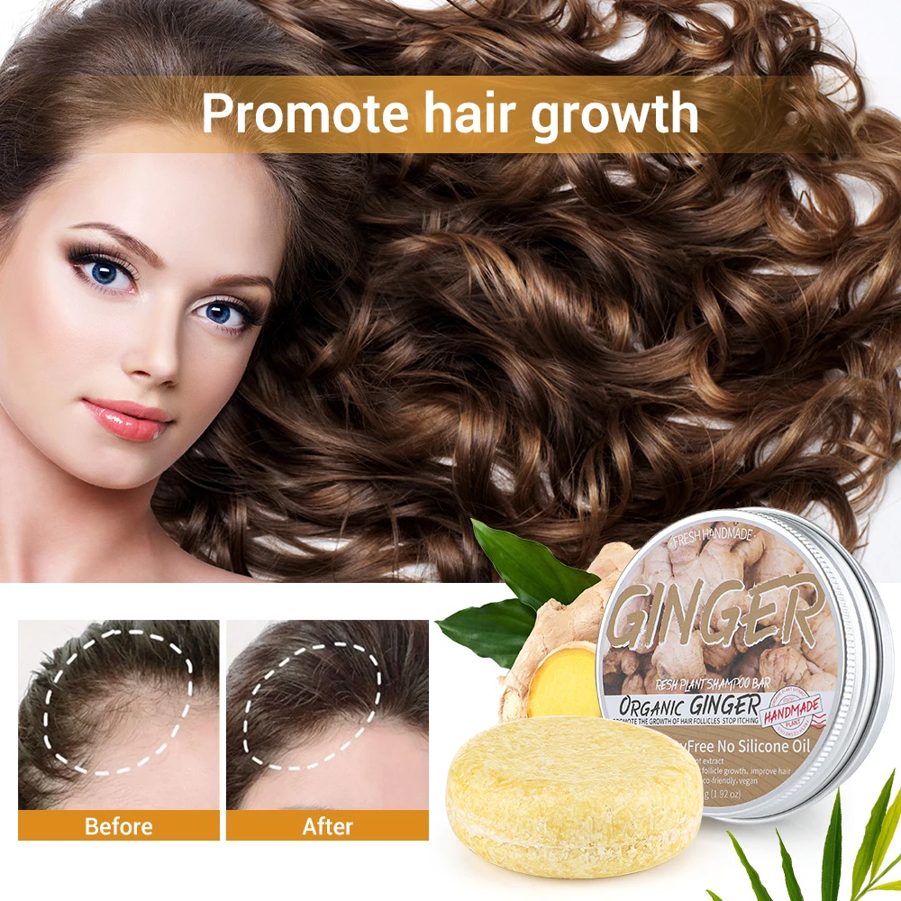 Ginger Hair Shampoo Natural Color Durable Fixation Nourishing Root Dispel Stubborn Dandruff Prevent Loss