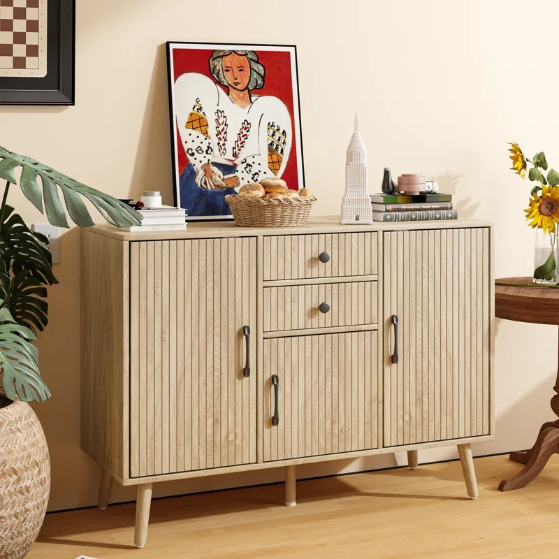 Großhandel Natürliche Farbe Holz Buffet Schrank Wohnzimmer Möbel Anpassen Size Lagers Chrank