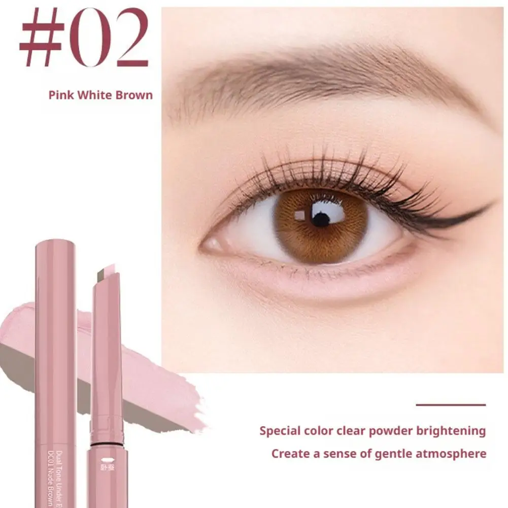 1 pz Doppio Attacco Baco Da Seta Matita Evidenziatore Penna Per Il Trucco Nude Liquido Contorno Liner Eye Brightener Make Up Stick Multifunzionale