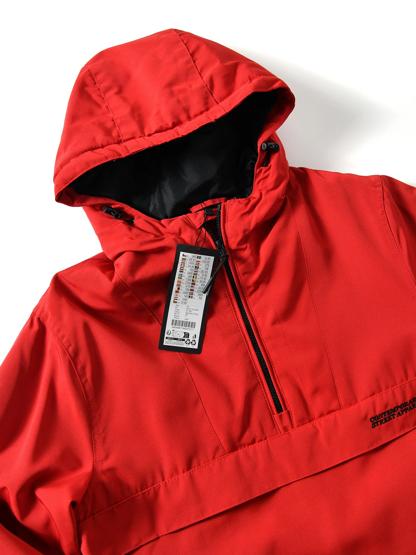 

Men's Outdoor Sports Windbreaker Hooded Jaet f Zipper Waterproof Cotton Coat Casual Loose Fit Polyester Fiber Fill