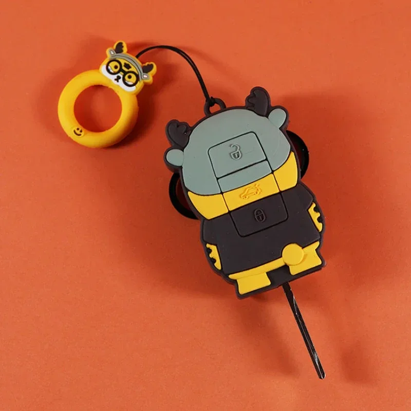 

Car Key Protection Shell Smart Remote Key Cartoon Cover Car Accessories For Volkswagen Lavida Santana Tiguan Polo Silica Gel