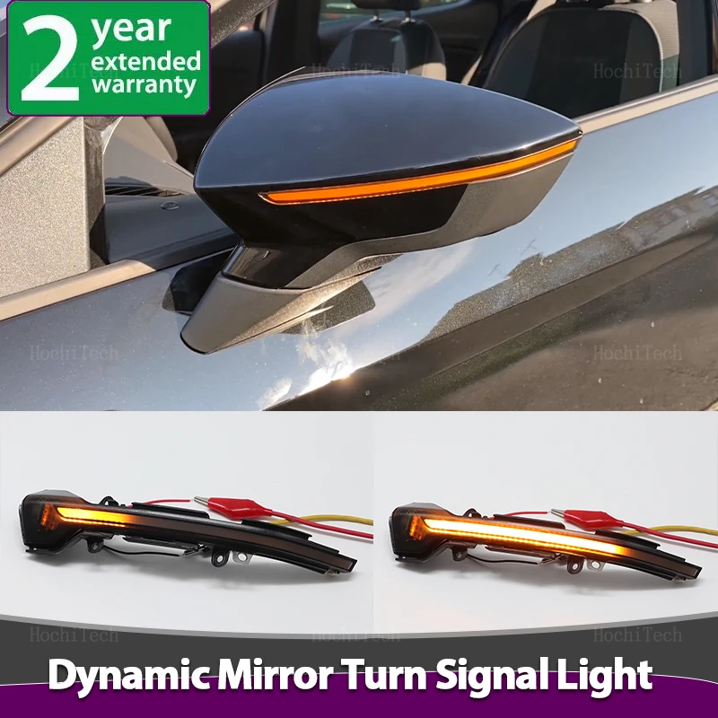 

2 шт. плавное зеркало, динамический светодиодный указатель поворота, Стайлинг автомобиля для Seat Leon III Mk3 5F 2013-2018 Ibiza KJ Mk5 V Arona