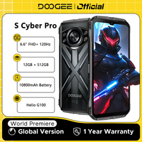 World Premiere DOOGEE S Cyber Pro Rugged Phone 12GB 512GB Helio G100 6.6'' FHD+ 120Hz IPS 10800mAh Large Battery 33W Charge NFC