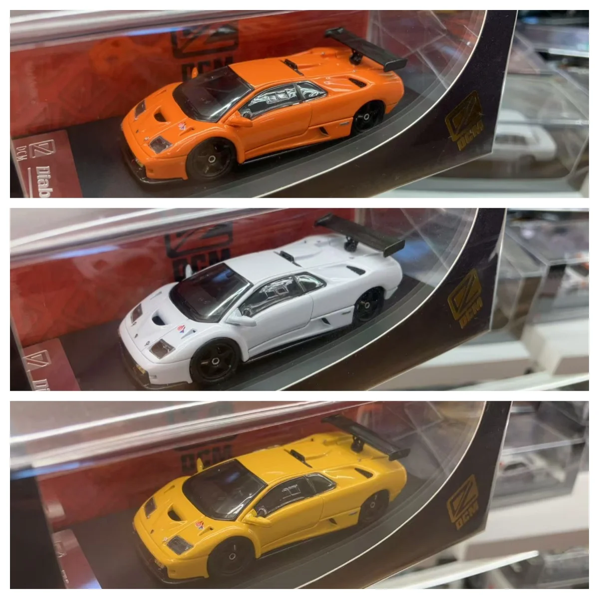 

DCM 1:64 Yellow 1999 Diablo GTR Racing Sports Model Diecast Model Car Collect Limited Edition