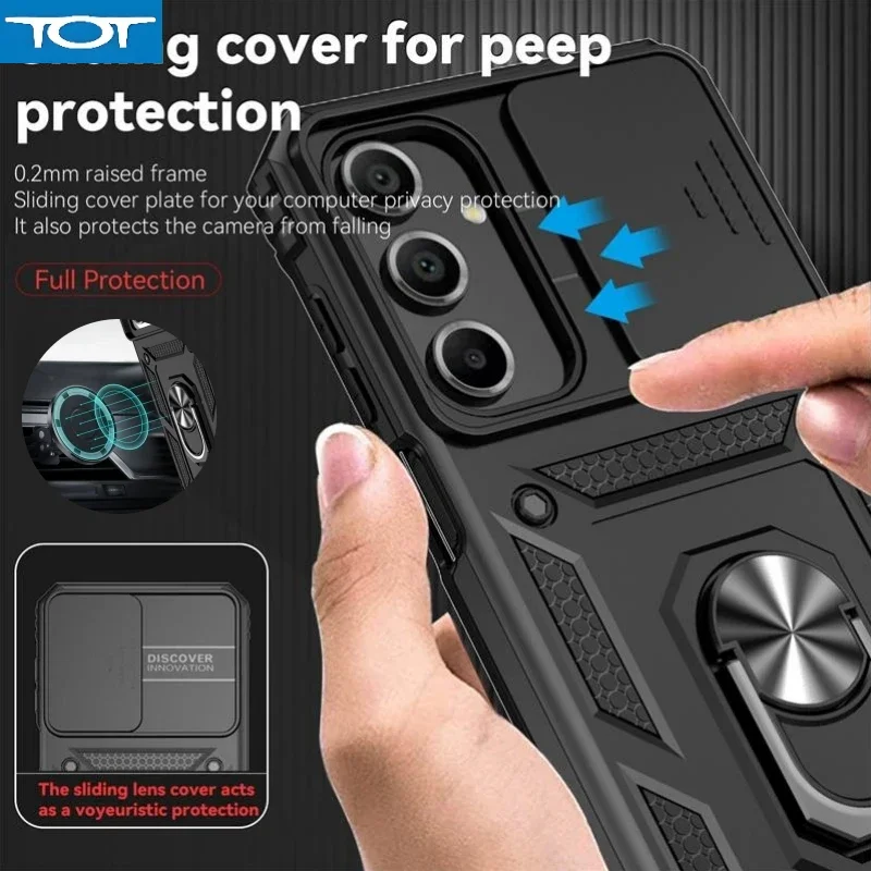 

Противоударный защитный чехол для объектива Samsung Galaxy A06 4G A16 A36 5G с магнитным кольцом-подставкой для Galaxy A 06 16 36