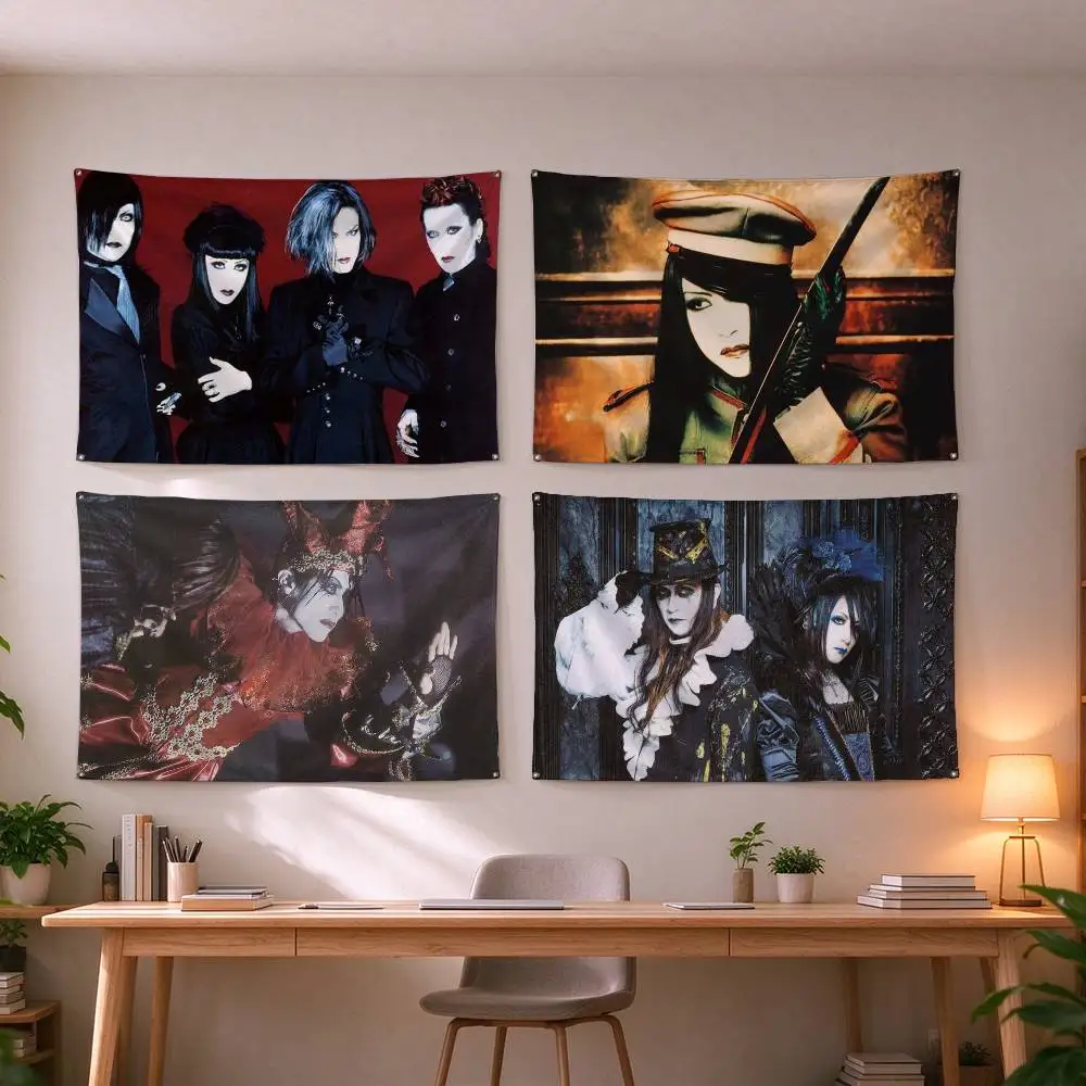 MALICE MIZER Visual Kei Band  Flag Suitable For Party Club Outdoor Interior Wall Decoration Banner Fans Gift