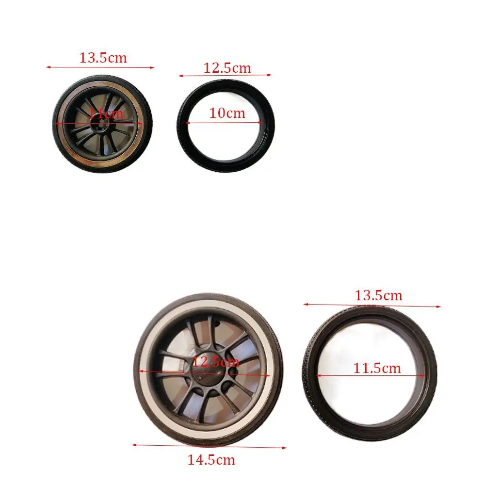 Rubber Baby Stroller Wheel Tyre Stroller Replacement Silent Bearings Stroller Spare Part for Babyzenes Yoyo Yoya YuYu