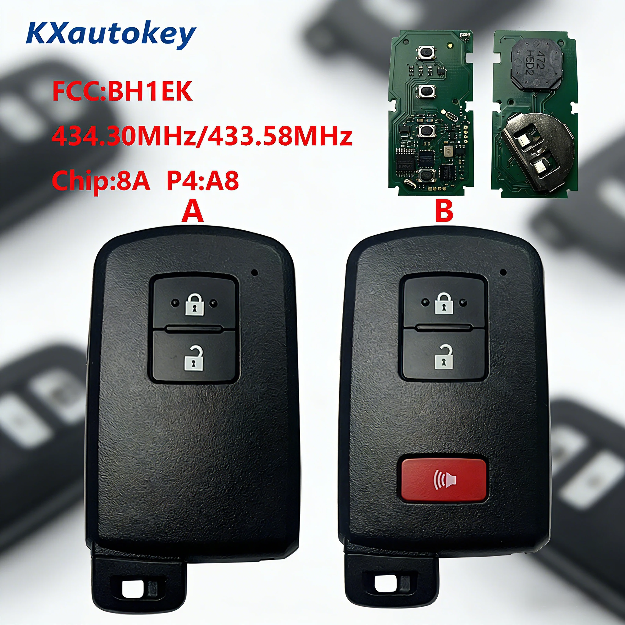 

KXK007036 For Toyota Land Cruiser Smart Key 2/2+1Buttons FCCID-BH1EK Keyless Entry Push Start Key For Toyota Land Cruiser