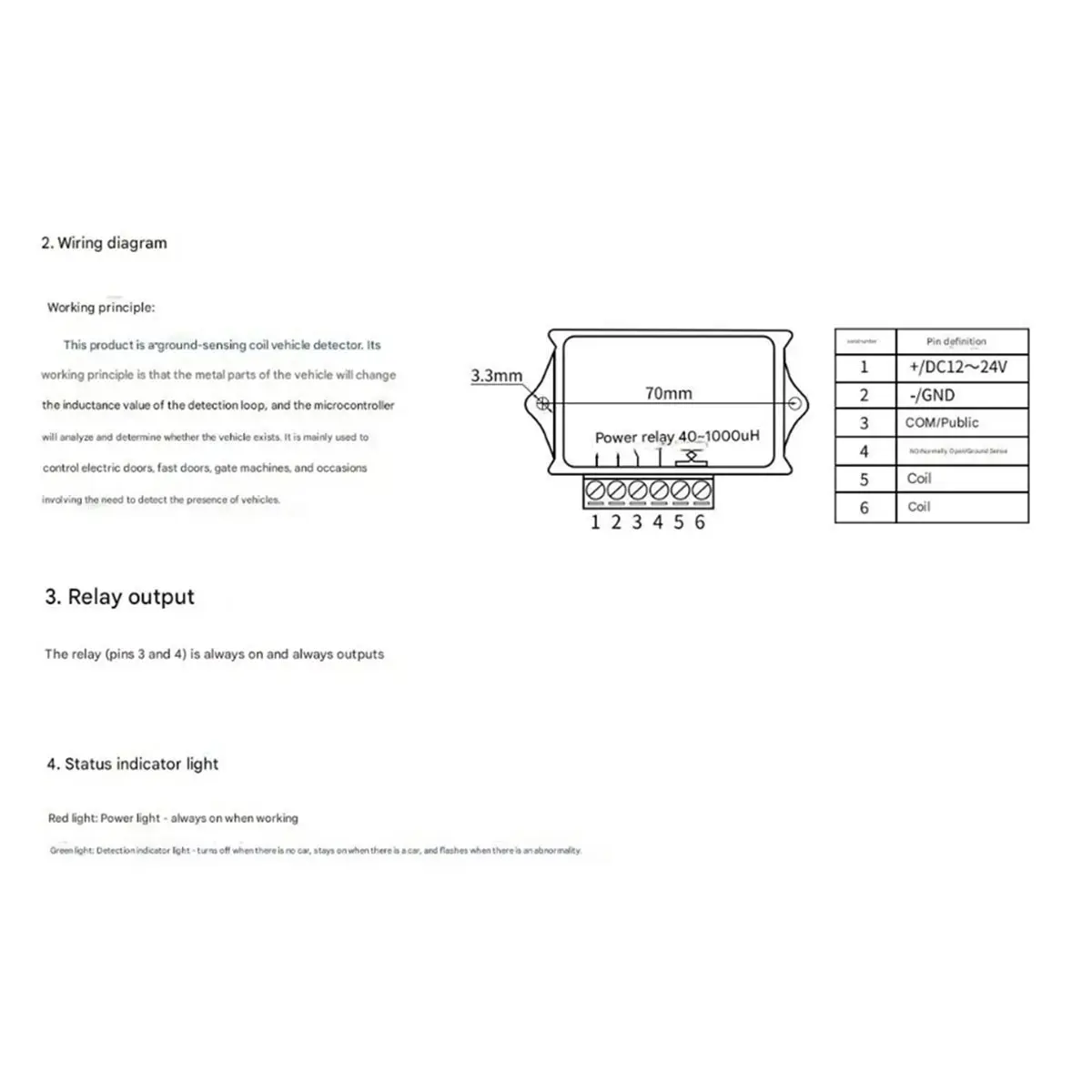 ABPP New 12V to 24VDC Car Parking System Single Channel Loop Detector PD125 with A Best Price/Detector de Lazo Inductivo