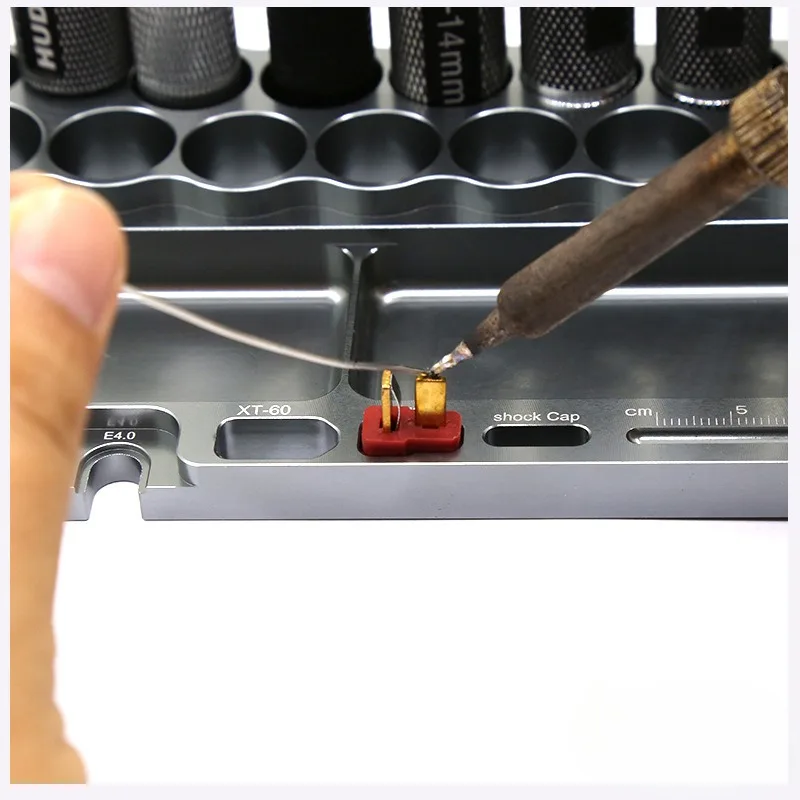 Metalen Plank Hex Reparatie Schroevendraaier Kit Houder Gereedschapsrek Opslag 18 Gaten Beugel Sleutelsleutel Voor Alle RC Auto's