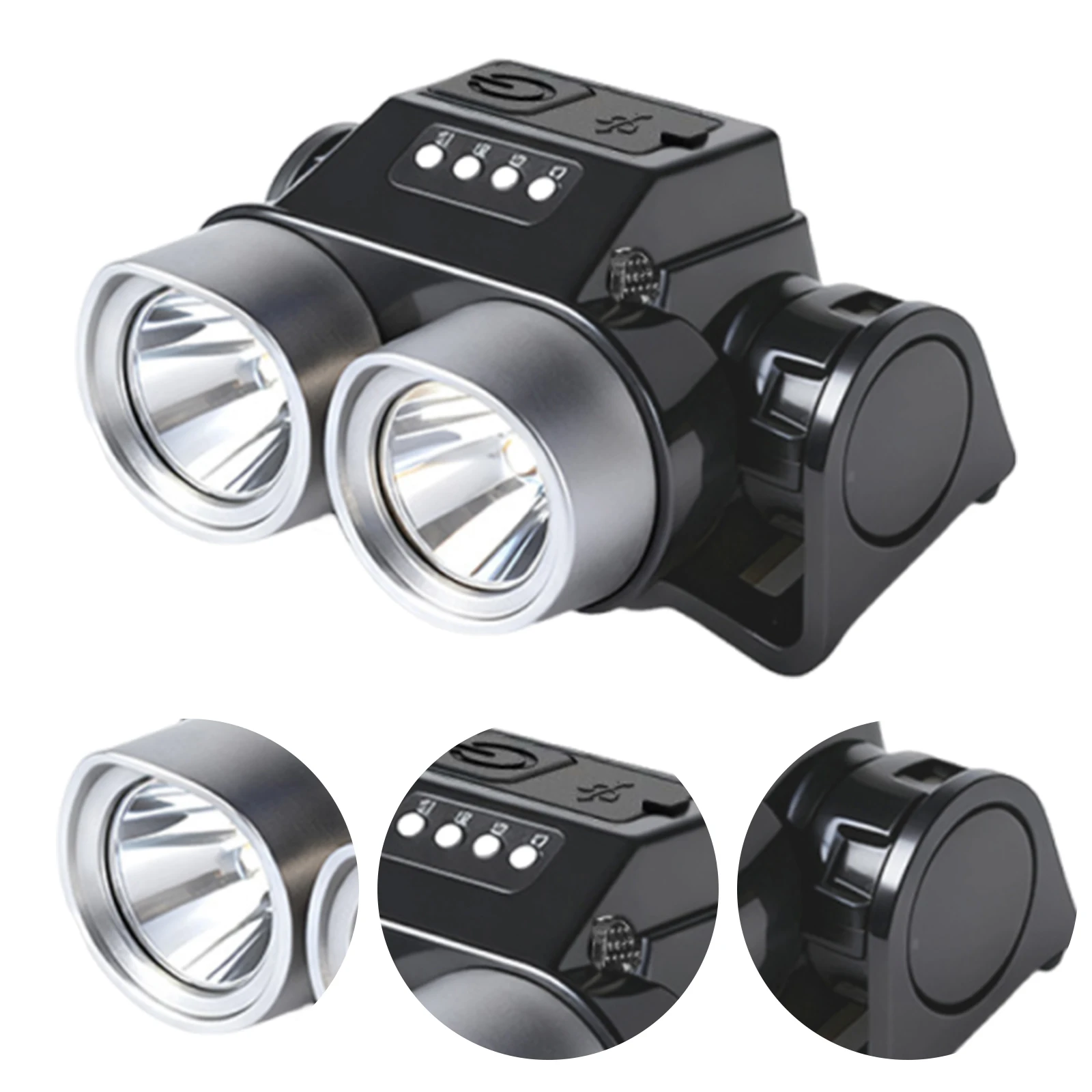 Rainproof Cycling Headlight Rechargeable Universal Night Riding Front Lamp Safety Cycling Bike Light for Outdoor Hiking Travel