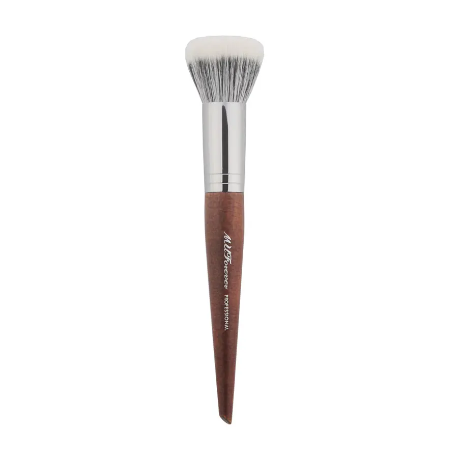 1 piece Goat Hair Stippling Makeup Brushes Powder Contour Make up Brush Blush Bronzer Wood handle Face cosmetic tools