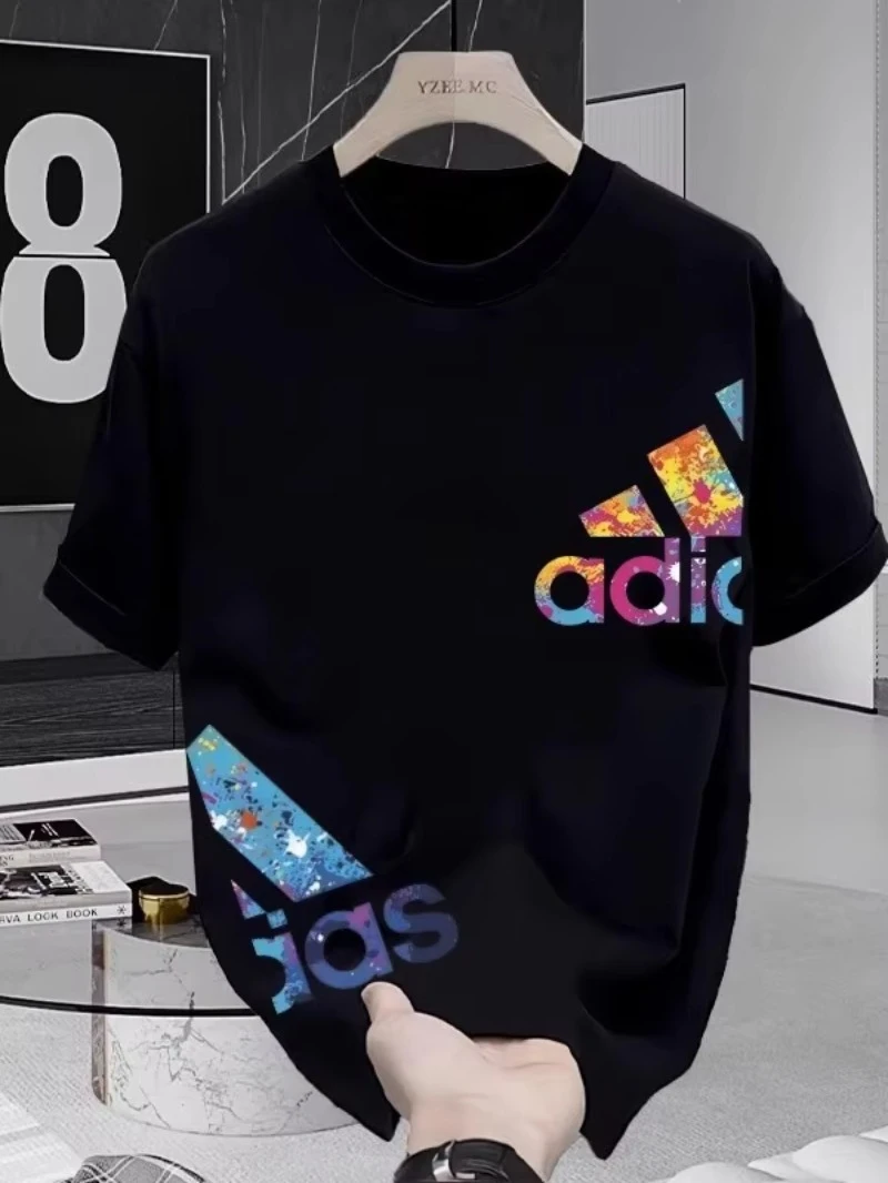 

2025 Rock and Roll_ Personalized Printed Pattern T-shirt, Pure Cotton Fashion Streetwear, Loose and Oversized