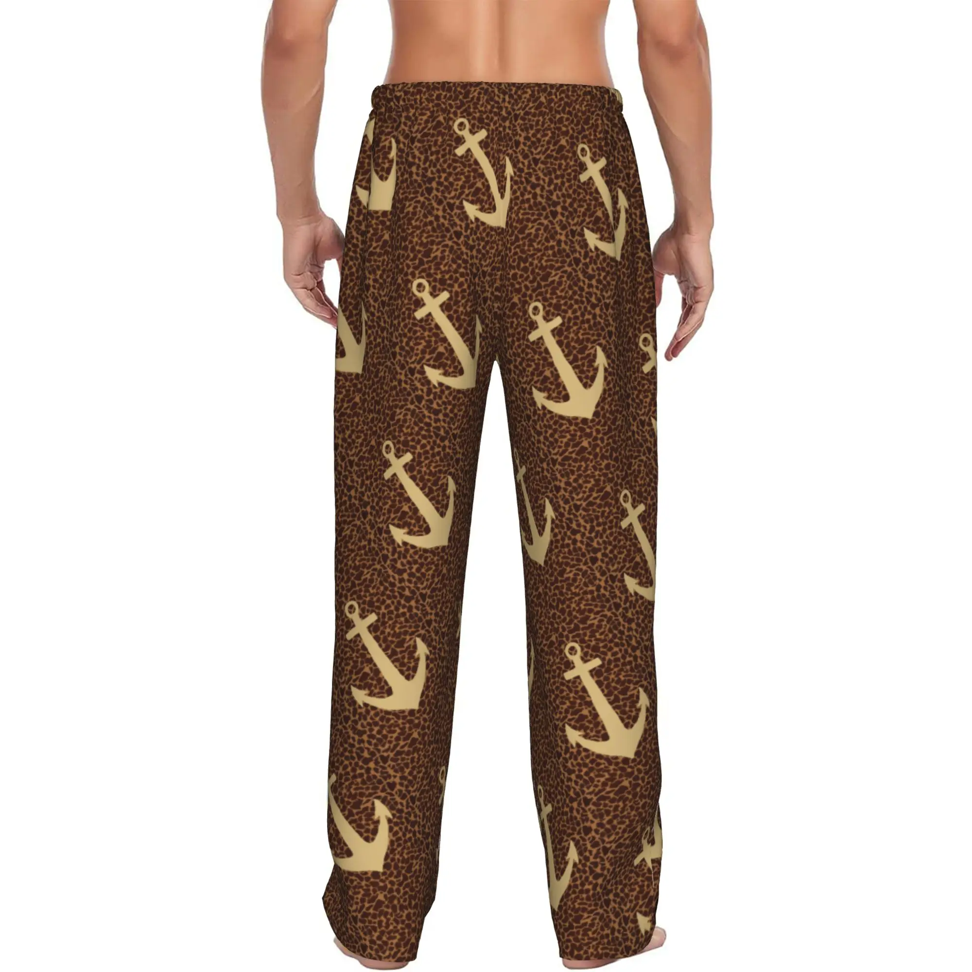 Custom Print Men Nautical Sailors  Pajama Pants  Sleepwear Sleep Lounge Bottoms with Pockets - view 3