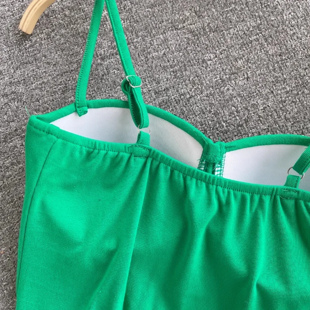 Femmes Chic solide Camis mince Corset débardeur basique Sexy mode coréenne épaules nues été femmes haut court