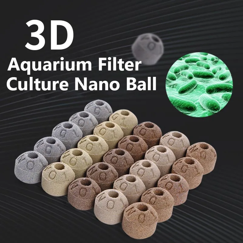 500g Aquarium Filter Culture Nano Ball Ceramic Particles Stone Fish Tank Water Plant Bacteria Ring Filter Filtration Supplies