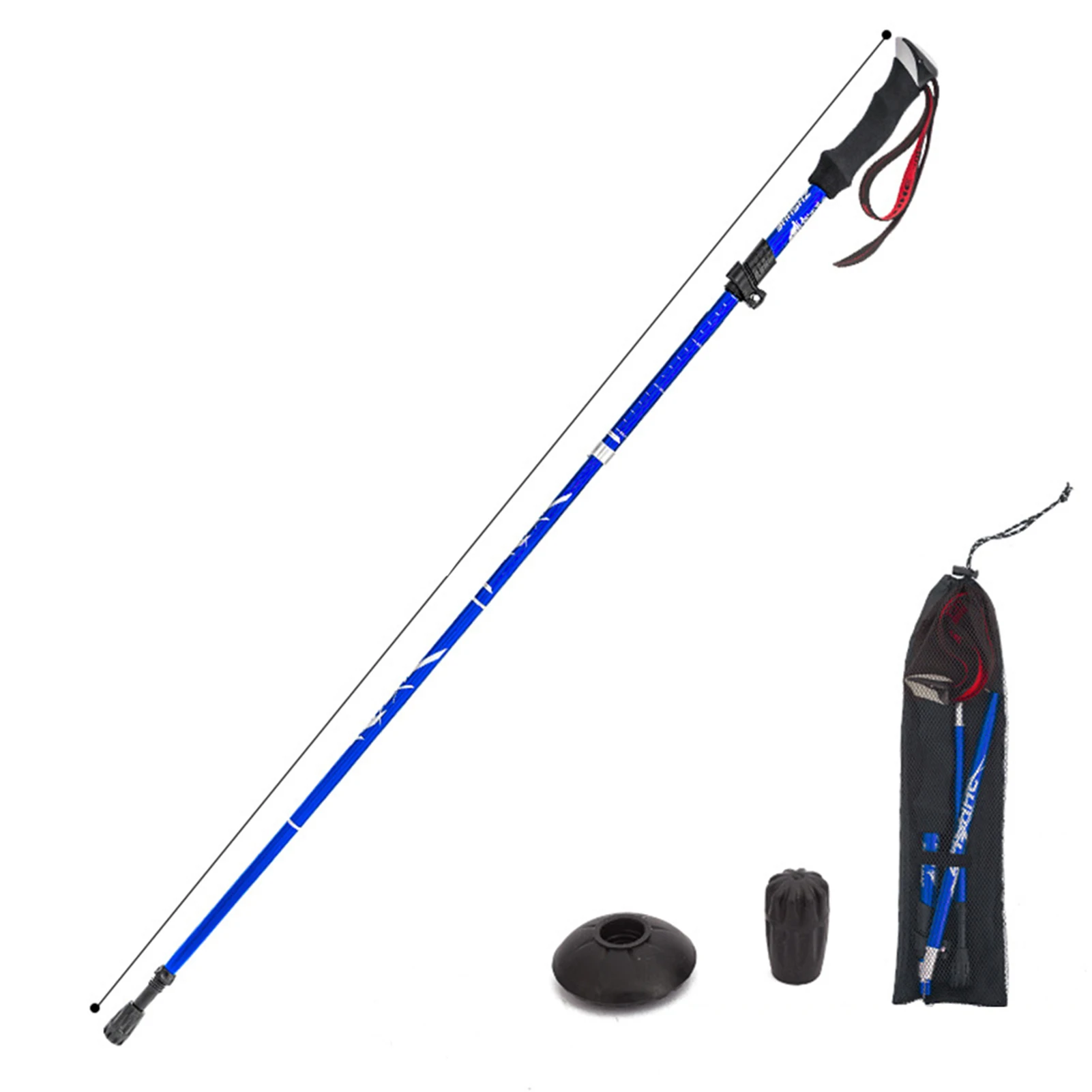 Retractable Ultrashort Walking Stick Multi-Purpose Trekkings Pole Crutches For Mountaineering