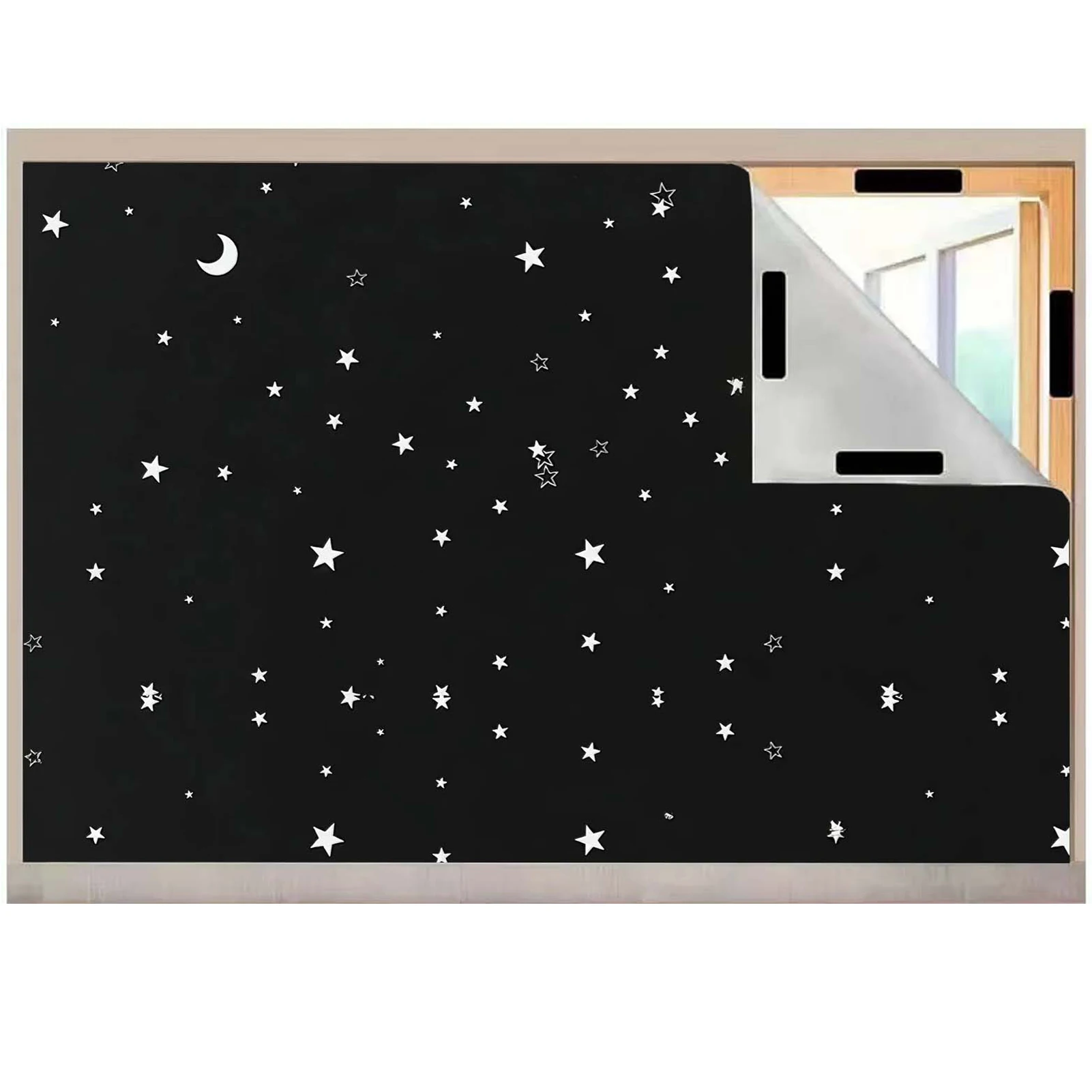 Blackout Curtains, Curtains Velcro, Operate, Durable Sturdy, Completely Indoor And Outdoor Living Rooms, And Dormitories