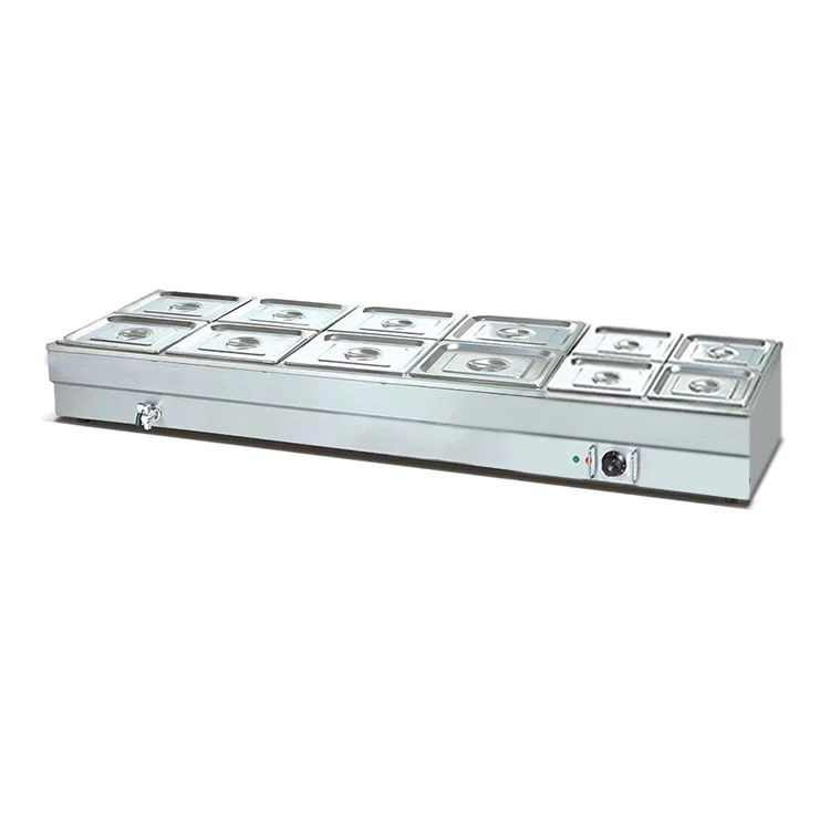 Commercial Electric Bain Marie Stainless Steel Food Warmer GN Pan Heating Heat Preservation Machine Kitchen Catering Equipment