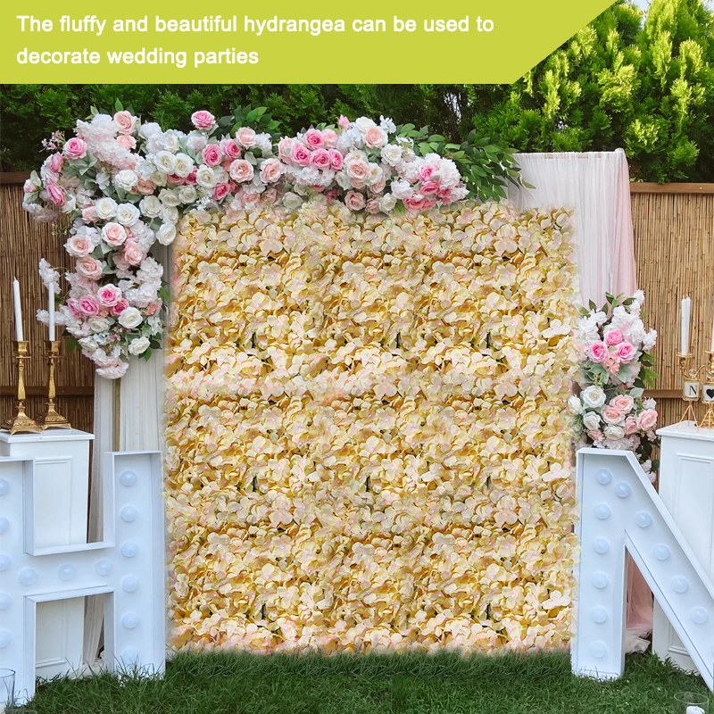 6PCS Artificial Flower Wall Board Rose Embroidered Ball Wall Party Wedding Baby Shower Outdoor Shooting Background Decoration