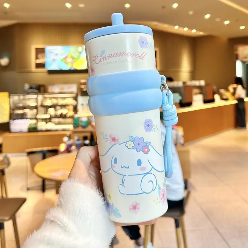 

Sanrio Hello Kitty Kuromi Cinnamoroll Hot Water Cup Cold Drink Cup Hit Product New Product Kawaii Cartoon Portable Cute Outdoors