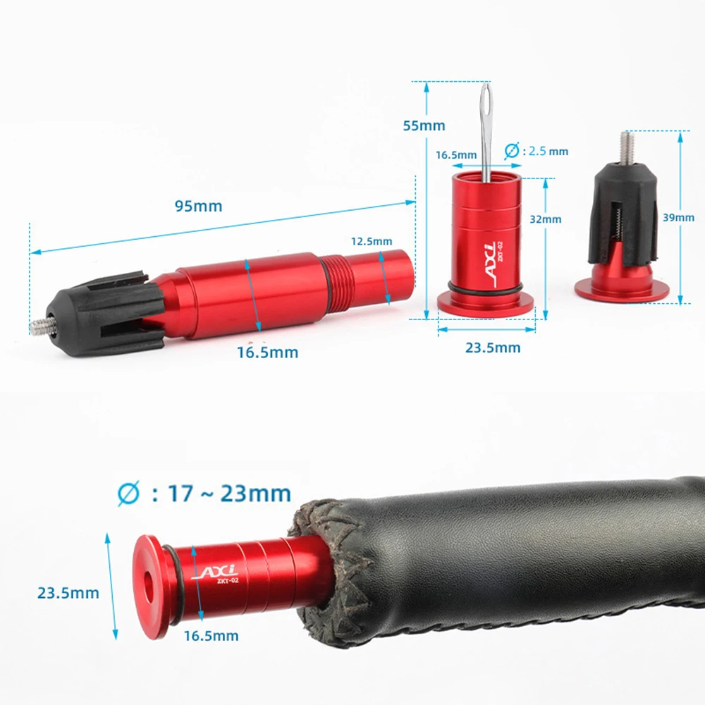 MTB Road Bicycle Tubeless Tyre Fast Repair Kit Mountain Bike Tires Punctur Sealant Rubber Strip Drill Tool Handle Bar End Hidden