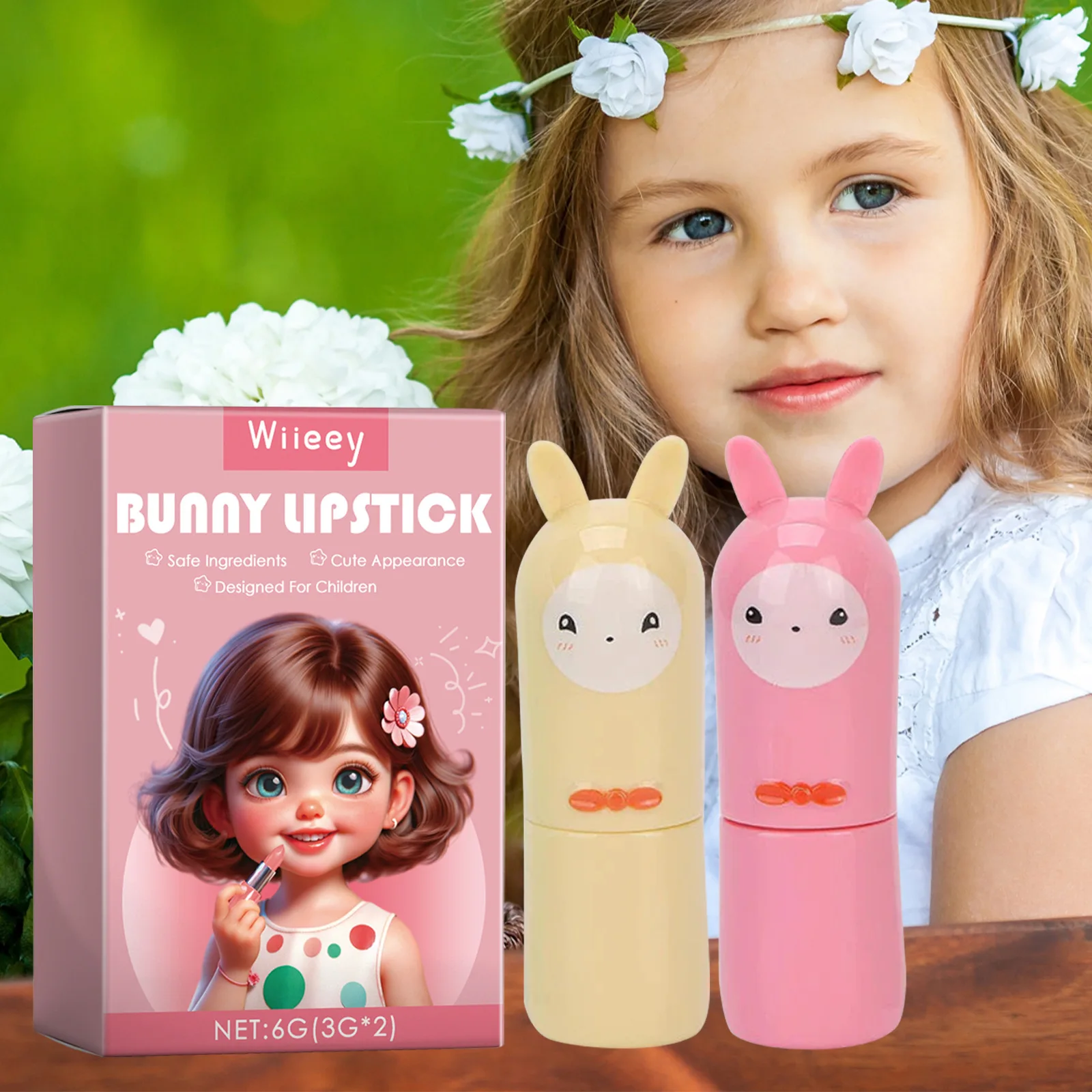 子供用おもちゃの口紅、汚れにくい、お手入れ簡単、子供のふり遊び用のリップグロスとリップバーム。無色で無害です。