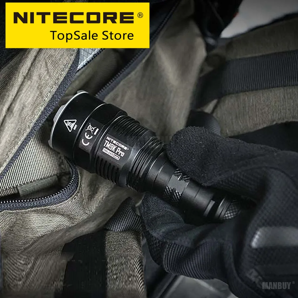 2026 NITECORE TM9K-Pro 5000mAh Li-ion Battery USB-C Rechargeable Spotlight Military Outdoor Search 9900 Lumens LED Flashlight