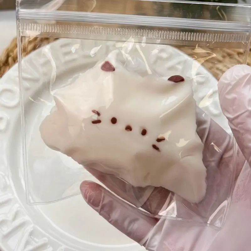 Funny Croissant Cat Croissant Squeeze Toy Slow Rebound Kneading Cartoon Fidget Toy 3DPaw Pinch Toy Children Good-looking