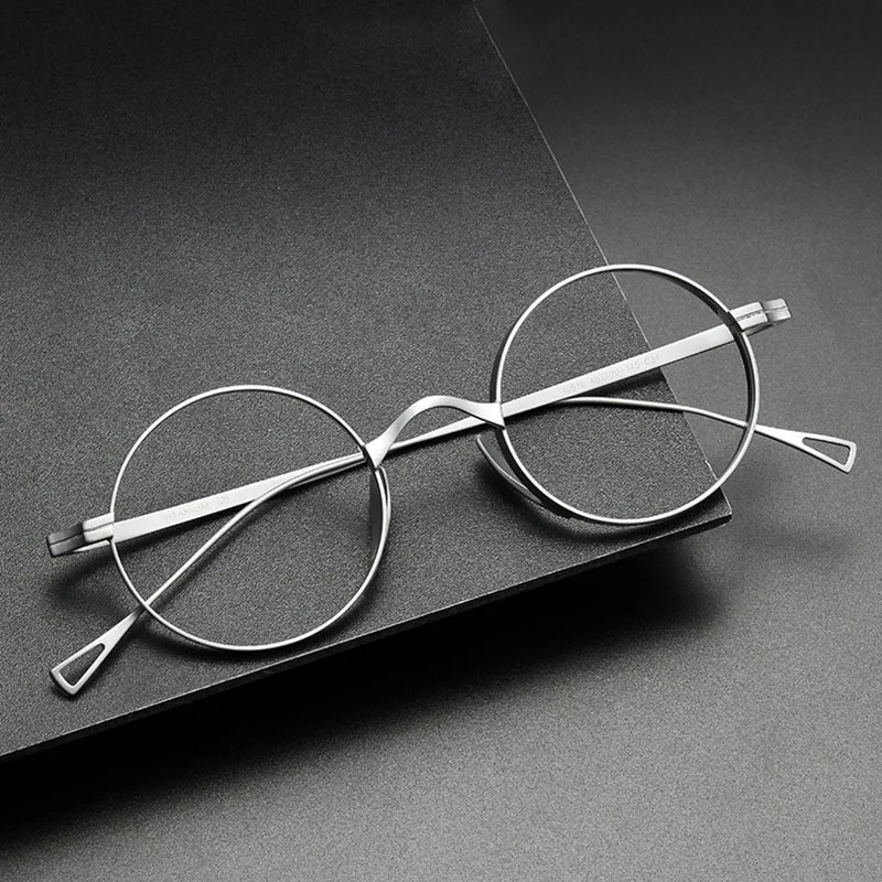 

Titanium Round Eyeglass Frames with IP Plating - Ultra Lightweight & Hypoallergenic for Men and Women