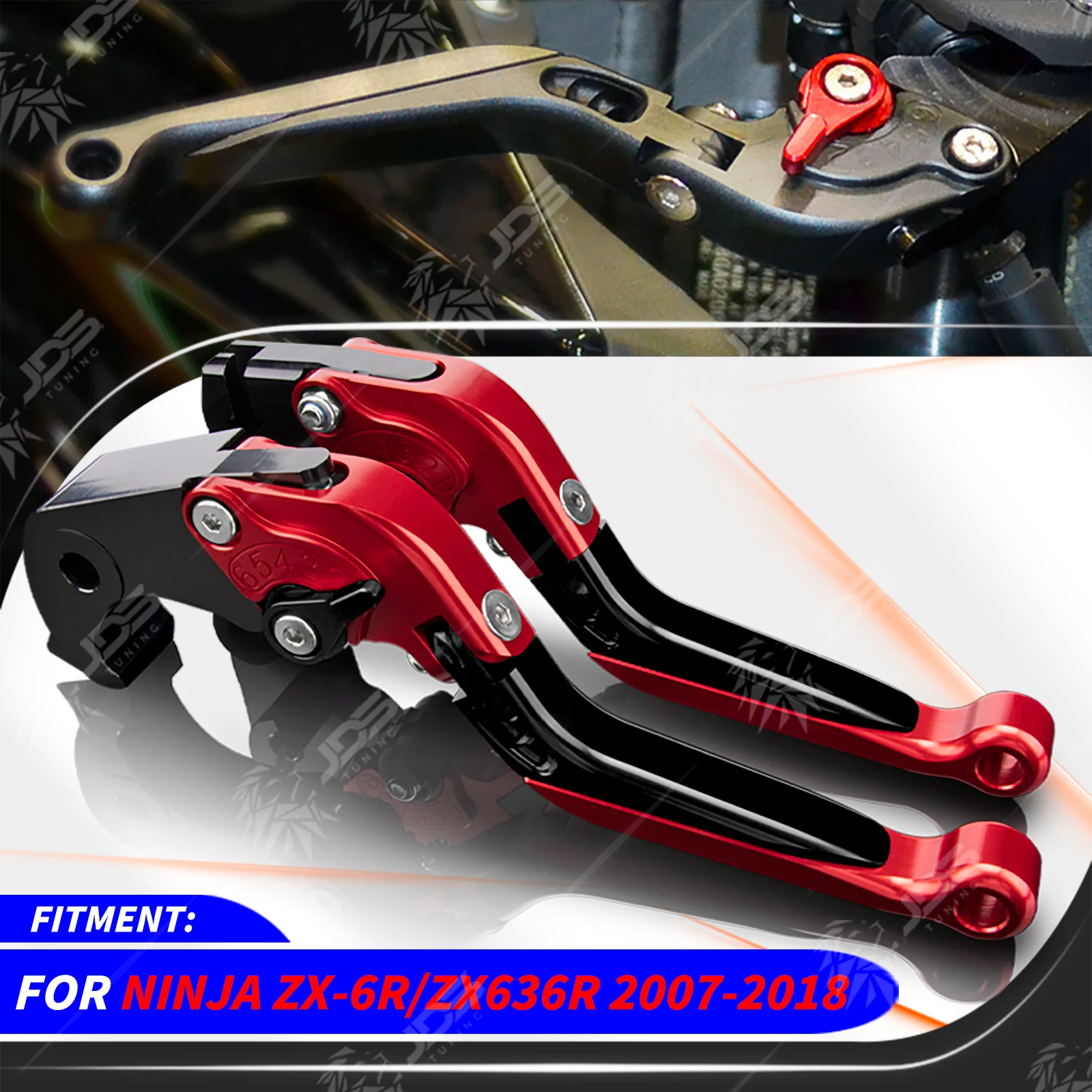

For Kawasaki NINJA ZX-6R/ZX6R/ZX636R 2007-2018 Clutch Lever Brake Lever Set Foldable Adjustable Handle Levers Accessories Parts