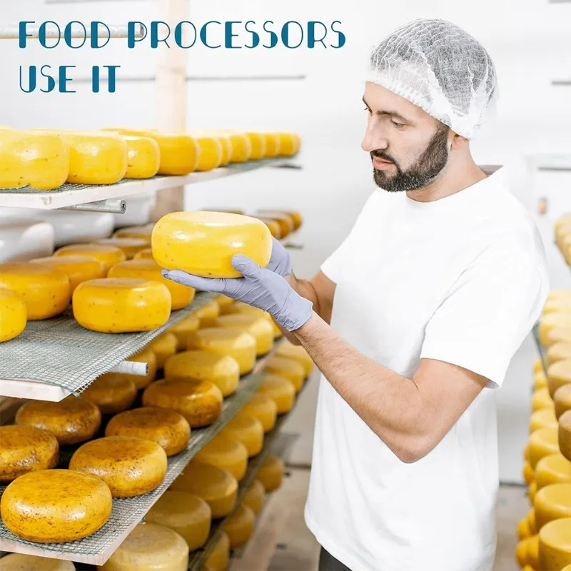 100-400PCS Disposable Elastic Mesh Hair Net Non Woven Dust Proof Head Cover for Kitchen Bathroom Cooking Food Processing
